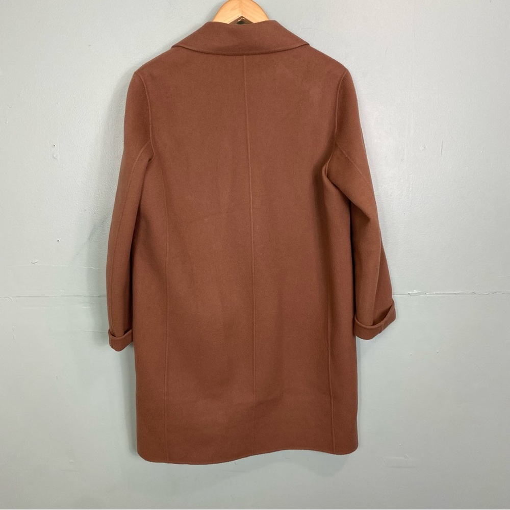 Theory Boy Coat Winsome 2 Brown Wool Cashmere Double Face Medium - Picture 8 of 10